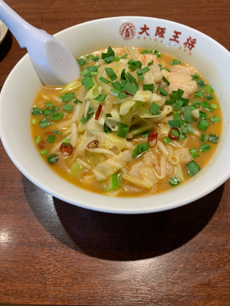 「ニラホルモン中華そば　860円」@大阪王将 松江北店の写真