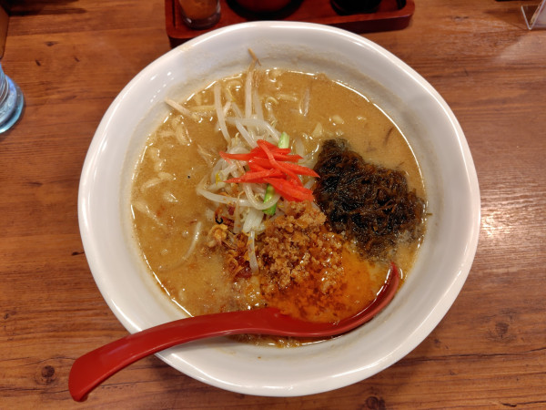 「沖縄味噌ラーメン（期間限定）935円」@麺場 田所商店 鳥取店の写真