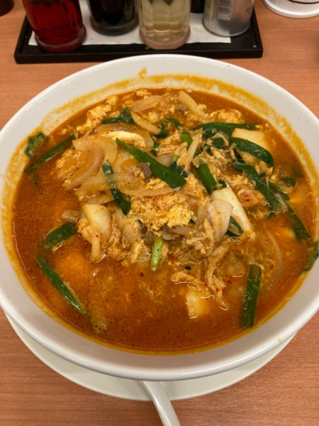 「チゲ味噌ラーメン」@日高屋 沼袋北口店の写真