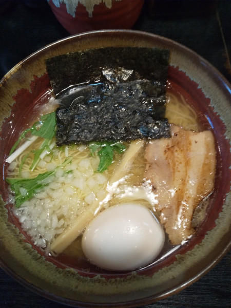 「汐そば(味玉付き)」@豚そば ぎんや 黒川本店の写真