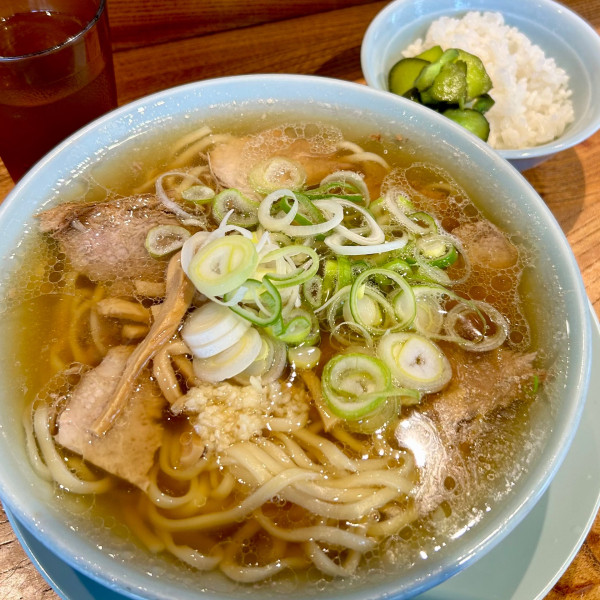 「中華そば＋無料白飯」@浅草 生田庵の写真