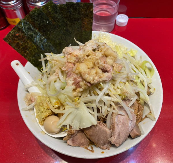 「汁なし 豚増し ショウガ」@ラーメン二郎 西台駅前店の写真