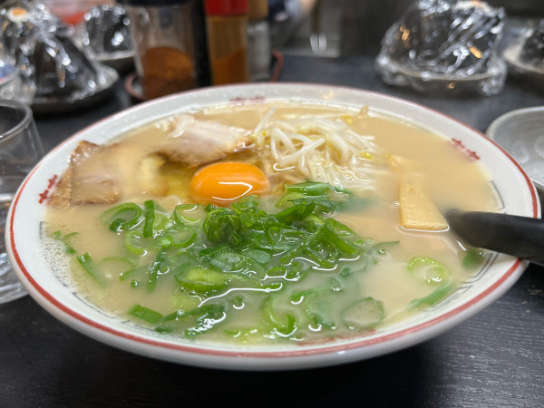 「中華そば生卵」@立喰いうどん 辰屋の写真