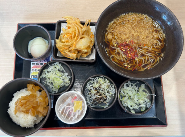 「朝ソバ納豆(480¥)」@ゆで太郎 かすみがうら下稲吉店の写真