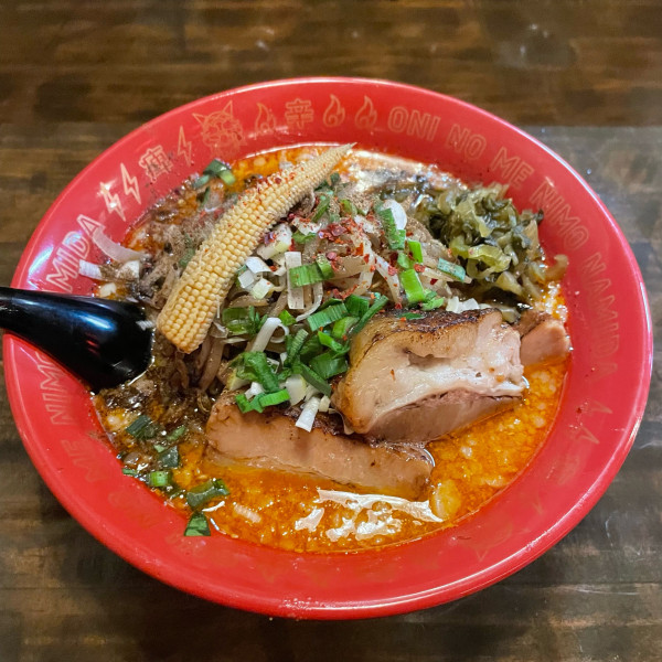 「シビカラ肉増らー麺+肉飯ミニ  ￥1100+￥250」@シビカラ味噌らー麺 鬼の目にも涙の写真