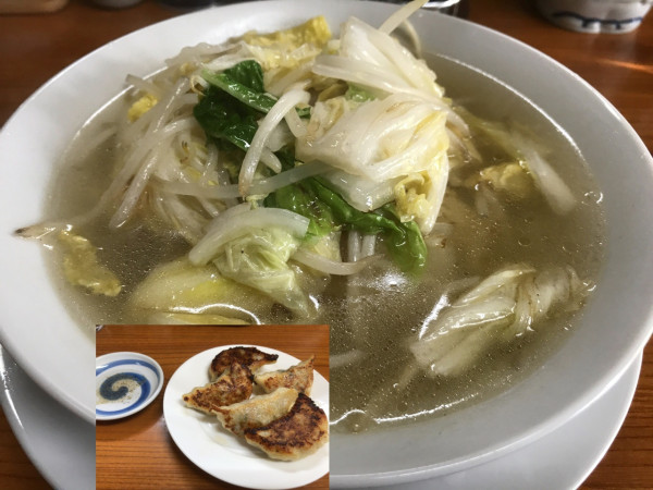 「タン麺（650円）　ギョーザ（350円）」@うな瀧の写真