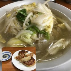 タン麺（650円）　ギョーザ（350円）