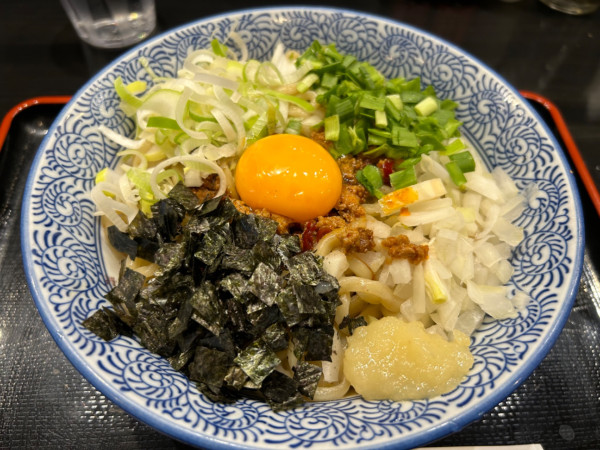 「まぜそば(並)950円(追い飯付き)」@つけ蕎麦 とろモツ煮込み なかじの写真