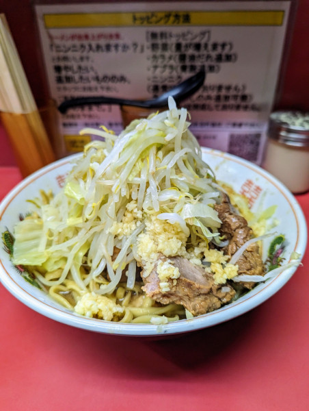 「ぶた5枚入り大 汁なし」@ラーメン二郎 環七一之江店の写真