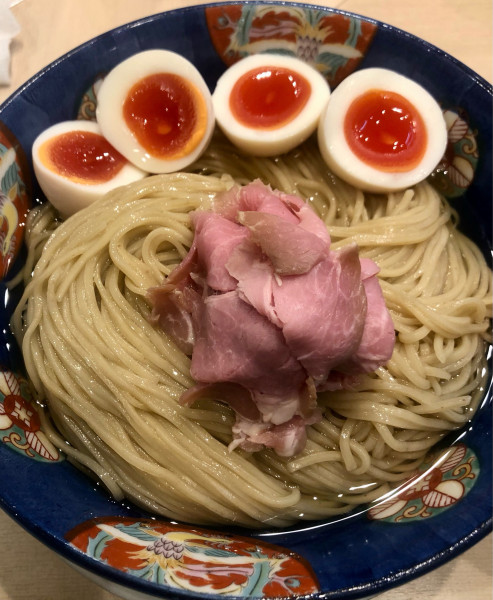 「特製昆布水つけ麺 麺増量350g  味玉　1510+150+15」@つけめん金龍の写真
