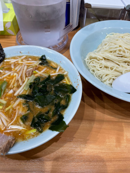 「辛つけ麺 中 ネギ」@ラーメン関口の写真