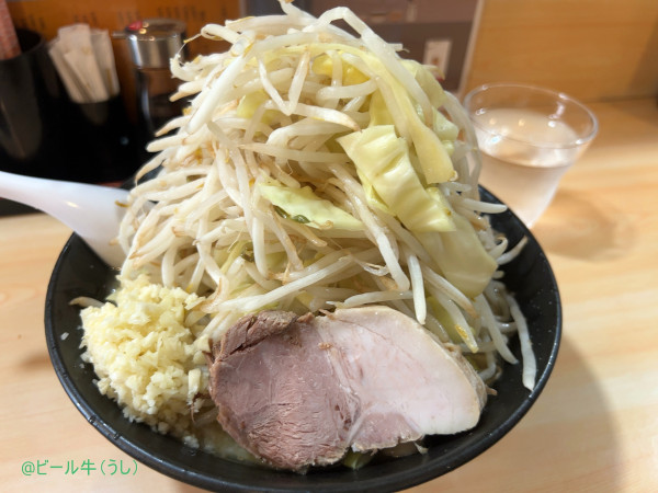 「塩らーめん並盛(1000円)ヤサイちょいましニンニクアブラ」@いろはの写真