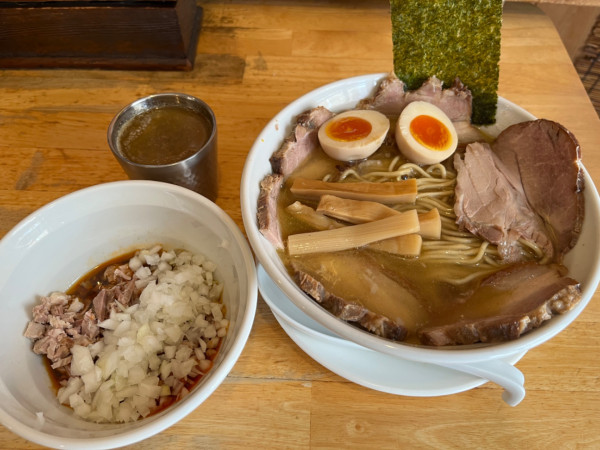 「◯特つけ南蛮（大）」@煮干そば とみ田の写真