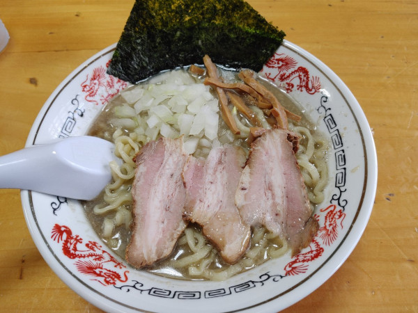 「背脂煮干中華　和え玉　800+200円」@福島屋の写真