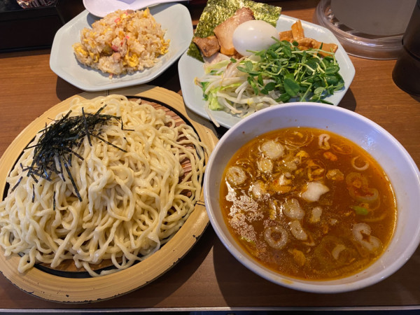 「得DXつけ麺＋半炒飯」@昌平ラーメンの写真