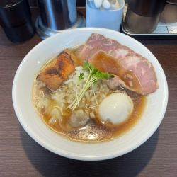 特製いりこそば、ねぎごはん