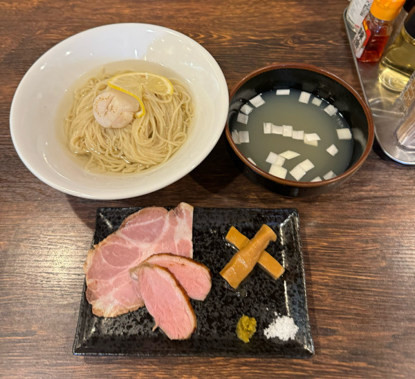 「【限定】帆立昆布水の貝出汁つけ麺」@麺屋 真心の写真