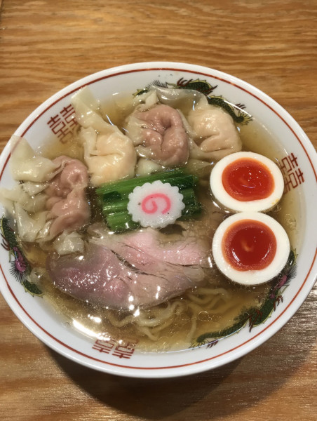「全部入りワンタン麺（白だし）」@キング製麺の写真