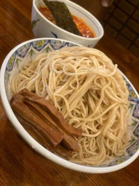 「奈つやのもちもち雲呑つけそば 1,150円+赤変更　50円」@奈つやの中華そばの写真