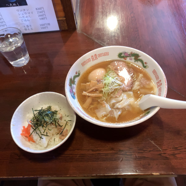「トリデンラーメン970+へためし200」@トリデン 本店の写真