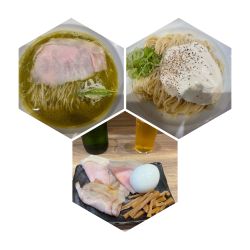 【限定】鮑の肝そば+白子の和え玉 ハートランド+特製トッピング(