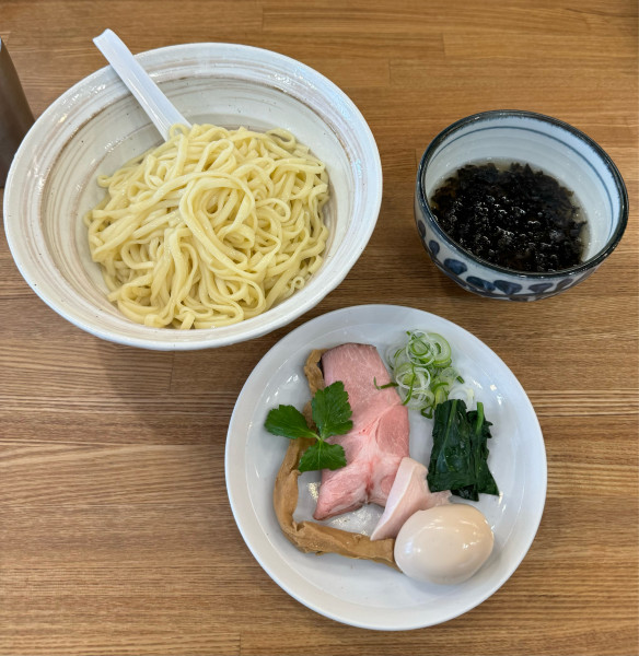「【限定】鯵煮干しと海苔塩つけそば」@中華そば きなりの写真