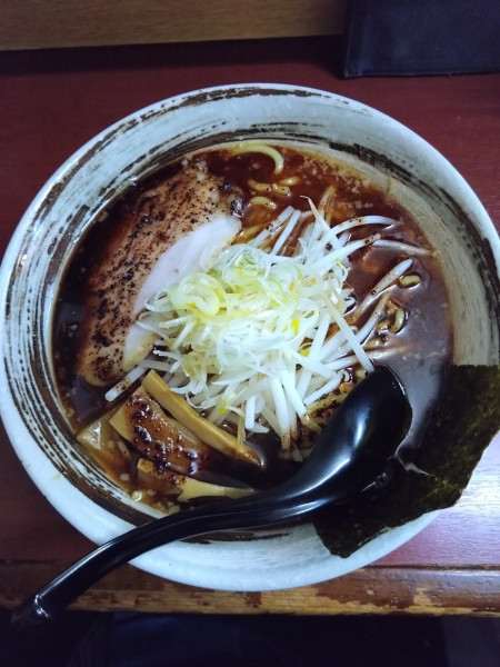 「悪がば味玉」@我馬らーめん 津田沼店の写真