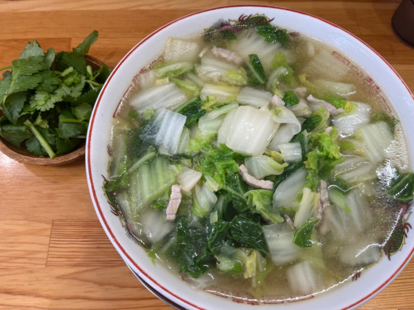 「たんめん大盛、パクチー」@銀座たんめんの写真