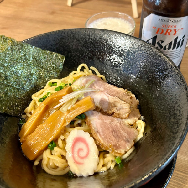 「油そば＋瓶ビール」@油そば 笹森家の写真