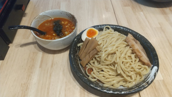 「甘辛つけ麺大盛(中辛)小ライス」@つけめん 隆勝の写真