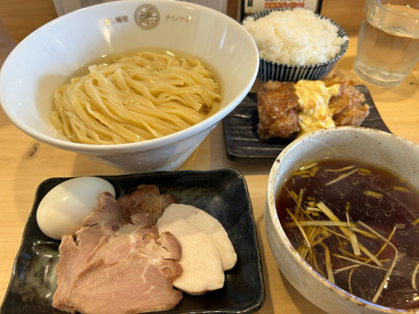 「特製だしつけ麺（醤油）1150円、大盛り100円」@だし麺屋ナミノアヤ 水戸店の写真