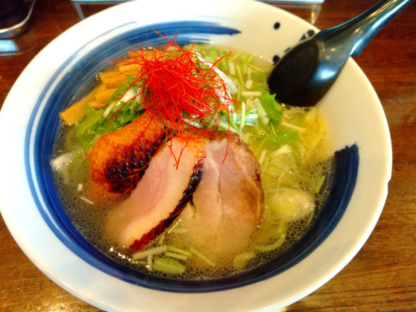 「鴨しお　803円」@めん処 笑家の写真