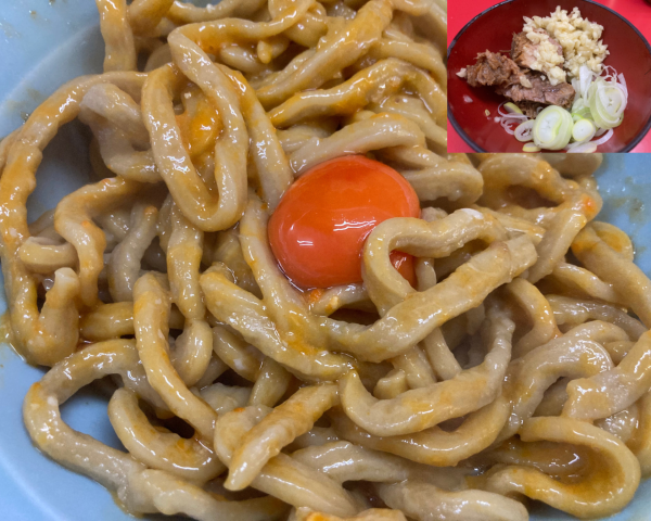 「釜玉(中)+ニンニク」@ラーメン富士丸 東浦和店の写真