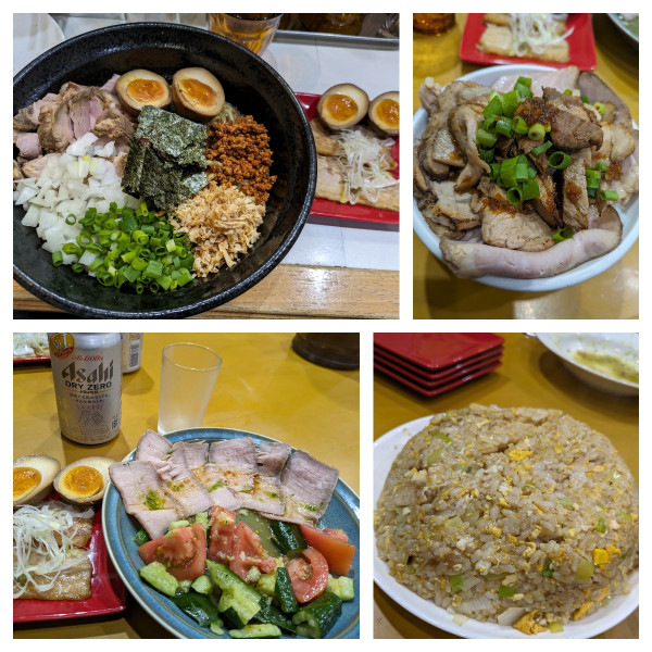 「【限定】ピリ辛まぜそば➕チャーシュー丼➕ノンアル」@麺屋 扇 SENの写真