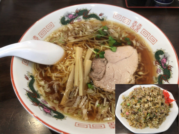 「支那そばラーメン➕青森ニンニクチャーハン（大）」@徳栄の写真