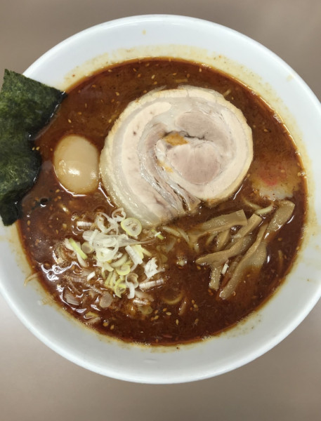 「旨辛中華そば+味玉」@庵悟の写真