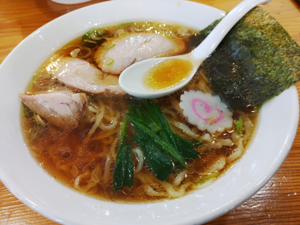 「手打中華そば　780円」@白河手打中華 賀乃屋の写真