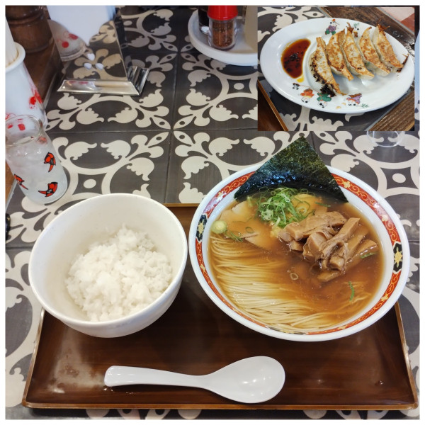 「餃子ライスのセット+メソマ　1148円」@麺や食堂 本店の写真