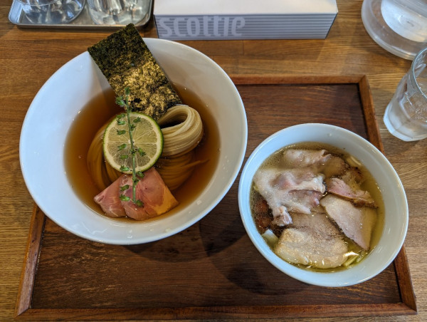 「昆布水つけめん 塩 並 （ほうじ茶version）」@YOKOKURA STOREHOUSEの写真