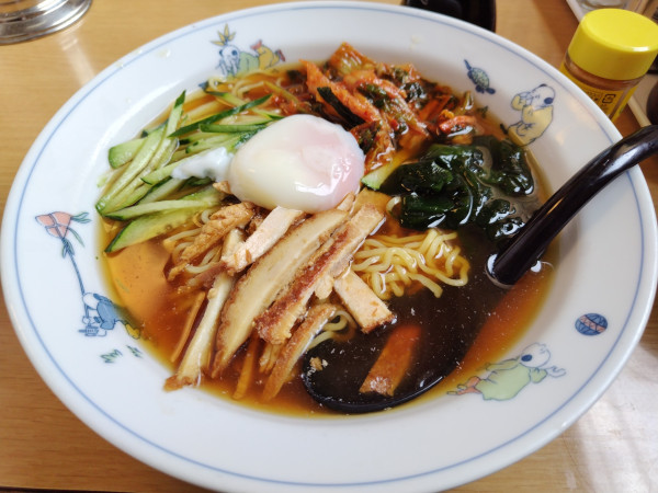 「【限定】辛口冷やしラーメン」@テンホウ 松本渚店の写真