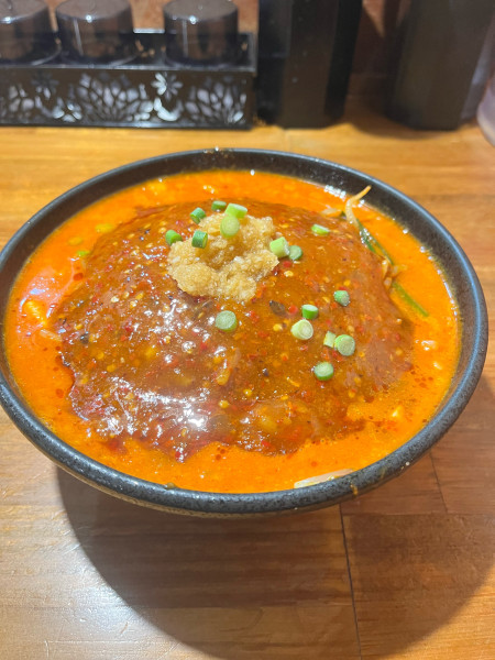 「どて辛めん　普通盛　中辛」@どてちん 習志野店の写真