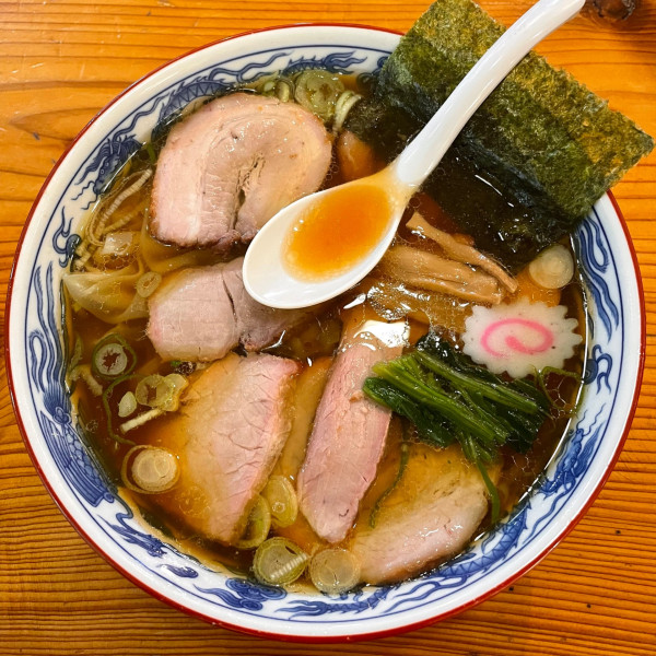 「焼豚ワンタン麺」@白河手打中華 賀乃屋の写真