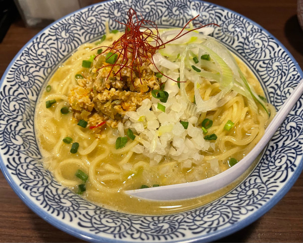 「スパイシーらーめん(グリーンカレー味)大盛」@麺屋 和とわの写真