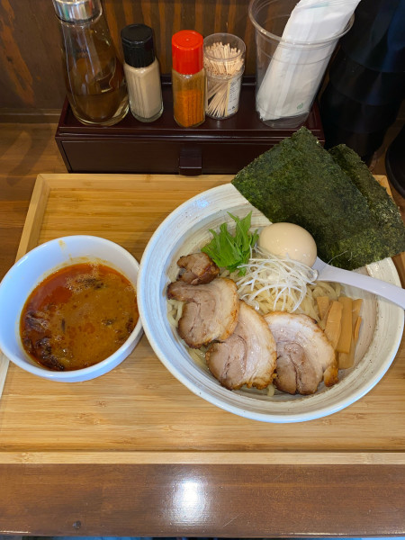 「海老辛味噌つけ麺全部のせ¥1,550円(限定)」@らぁめん 麺彩家の写真