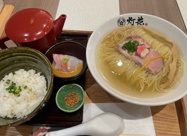 「鯛塩ラーメンお茶漬けセット」@鯛塩そば 灯花 西宮ガーデンズ店の写真