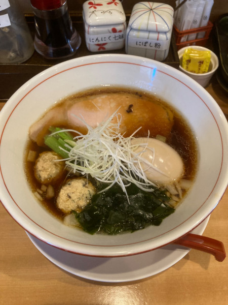 「味玉煮干しそば　正油」@原口商店の写真