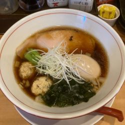 味玉煮干しそば　正油