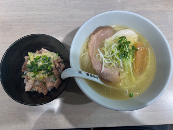 「ランチセット（塩）1150円」@自家製麺 甚の写真