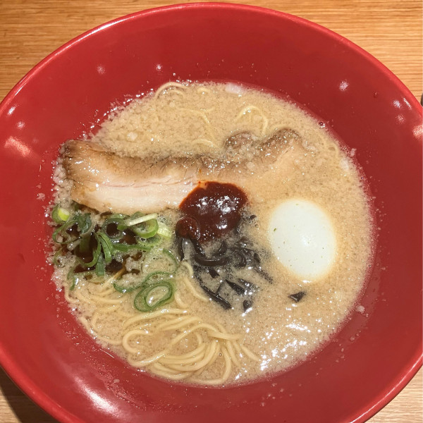 「赤丸新味980円(PM価格550円)半熟塩味玉140円」@博多一風堂 ららぽーとTOKYO-BAY店の写真