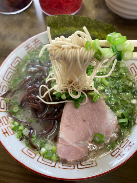 「ねぎらーめん850 替玉100」@博多長浜らーめんもりやの写真